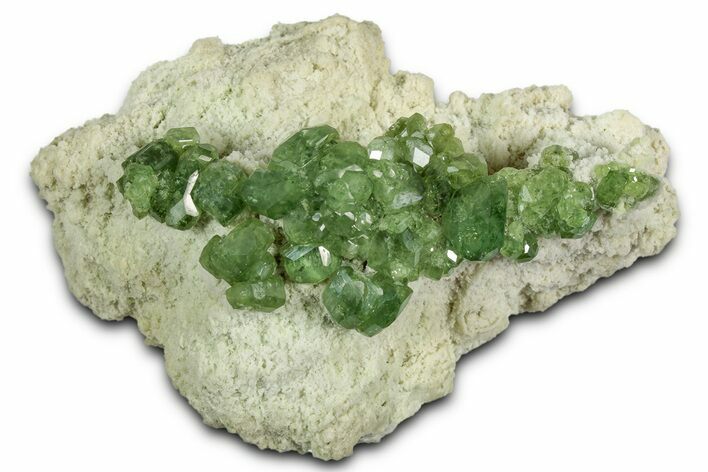Gemmy Green Demantoid Garnet Cluster - Madagascar #352027